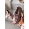 Dámske mokasyny z eco semišu špinave růžová renelia / QQ-278 PINK (Veľkosť 36)