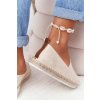Espadrilky na pletené podrážce big star hh274501 béžove / HH274501 BEIGE (Veľkosť 37)