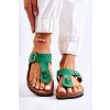 Dámske papuče žabky na korku zelené elina / B-867/C-124 GREEN (Veľkosť 37)