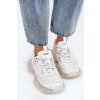 Béžové dámske kožené tenisky s rovnou podrážkou GOE RR2N4083 (Veľkosť 36)