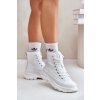 Biele dámske kožené tenisky na plošej podrážke Big Star OO274A598 (Veľkosť 36)