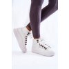 Biele dámske vysoké tenisky z eko kože na šnúrovanie, kód produktu KK2R4028C (Veľkosť 36)