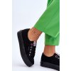 Čierne dámske tenisky CROSS JEANS na plošnej podrážke, textil, kód produktu LL2R4039C CZARNY (Veľkosť 36)