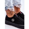 Čierne dámske tenisky Lee Cooper na rovnej podrážke, kód produktu LCW-23-44-1652L BLACK (Veľkosť 36)