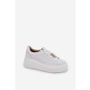 Dámske kožené tenisky na platforme Vinceza kód 39922 BIAŁY SKÓRA (Veľkosť 36)