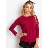 Dámska bordová basic blúzka z bavlny a elastanu, kód produktu RV-BZ-5122.08P (Veľkosť XS, Farba Bordová)