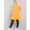 Dámske tmavooranžové šaty-tunika pre plnoštíhle dámy RV-TU-6797.47 (Veľkosť one size, Farba Tmavo-žltá)