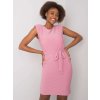 Ružové dámske vypasované šaty s kódovým označením RO-SK-2507.99 Pink (Veľkosť L, Farba Ružová)