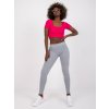 Sivé dámske športové legíny s bavlnou a elastanom, kód RV-LG-4954.18 (Veľkosť L, Farba Sivá)