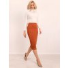 Tmavooranžová dámska sukňa, kód BSL-SD-12951 (Veľkosť L, Farba Tmavo-pomarančová)
