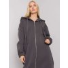 Dámska grafitovo-sivá športová mikina dlha FE-BL-5571.43 (Farba Grafitovo-sivá, Veľkosť ONE SIZE)