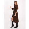 Dámske tmavo-hnede šaty košeľové kód produktu MI-SK-92446.29P (Farba Tmavo-hnedá, Veľkosť ONE SIZE)