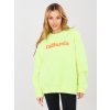 Dámska krikľavo-žltá športová mikina bez kapucne MJ-BL-H2589.14 (Farba Krikľavo-žltá, Veľkosť ONE SIZE)