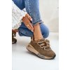 Dámské Semišové Sneakersy Na Platformě S Hrubým Šněrováním Artiker 54C1466 Světlehnědé (Veľkosť 40)