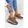 Dámské Semišové Sneakersy Na Platformě S Hrubým Šněrováním Artiker 54C1466 Světlehnědé (Veľkosť 40)