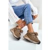 Dámské Semišové Sneakersy Na Platformě S Hrubým Šněrováním Artiker 54C1466 Světlehnědé (Veľkosť 40)