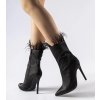 Dámske členkové topánky čierne kód 9582 - GM 9582 BLACK 38 - GM (Veľkosť 39)