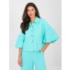 Dámska Bunda farba Tyrkysová kód IT-KR-FL9998.85 (Farba Tyrkysová, Veľkosť ONE SIZE)