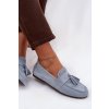 Dámske mokasíny s plochou podrážkou a strapcami, modré marilisse / G504 BLUE (Veľkosť 37)