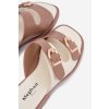 Dámske papuče s zlatými sponami béžove danelle / 78-196 KHAKI/OFF WHT (Veľkosť 36)