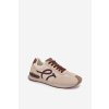 Sneakersy Dámske športové béžovo-hnedé tarlisse / WX-186 BROWN (Veľkosť 36)