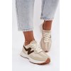 Dámske športové členkové topánky na platforme béžove janelora / A023 BEIGE (Veľkosť 36)