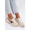 Dámske športové členkové topánky na platforme béžove janelora / A023 BEIGE (Veľkosť 36)