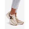 Dámske športové členkové topánky na platforme béžove janelora / A023 BEIGE (Veľkosť 36)