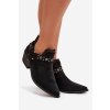 Dámske kotníkové členkové topánky s výřezy a pásky čierne vannessae / C-991 BLACK (Veľkosť 36)