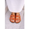 Dámske papuče oranžové s prackami oliena / CD207 ORANGE (Veľkosť 36)