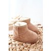 Detské teplé snehule semišové béžove gooby / 20213-C BEIGE (Veľkosť 29)