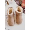 Detské teplé snehule semišové béžove gooby / 20213-C BEIGE (Veľkosť 29)