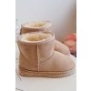 Detské teplé snehule semišové béžove gooby / 20213-C BEIGE (Veľkosť 29)