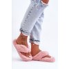 Dámske Kožušinové papuče papcie ružové elma / CK200P PINK (Veľkosť 38)