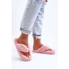 Dámske Kožušinové papuče papcie ružové elma / CK200P PINK (Veľkosť 38)
