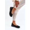 Baleríny na platforme a kotníčky čierne aviaba / 24TX02-7656 BLK (Veľkosť 39)