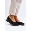 Baleríny na platforme a kotníčky čierne aviaba / 24TX02-7656 BLK (Veľkosť 39)