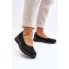 Baleríny na platforme a kotníčky čierne aviaba / 24TX02-7656 BLK (Veľkosť 39)