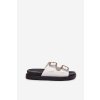 Dámske papuče s klipsy na platforme biele elamas / 22-369 WHITE (Veľkosť 37)