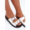 Dámske papuče s klipsy na platforme biele elamas / 22-369 WHITE (Veľkosť 37)