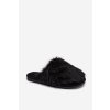 Kožušinové Dámske papuče čierne katrisse / WSL-202 BLACK (Veľkosť 36)
