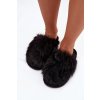Kožušinové Dámske papuče čierne katrisse / WSL-202 BLACK (Veľkosť 36)