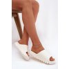 Dámske papuče na platforme ecru olyria / SS-83 WHITE (Veľkosť 36)