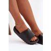 Dámske papuče na platforme čierne olyria / SS-83 BLACK (Veľkosť 36)