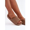 Dámske papuče na platforme hnedé olyria / SS-83 BROWN (Veľkosť 36)