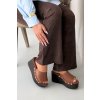 Dámske nazouváky na platforme s prackami camel mareline / 78-190 CAMEL (Veľkosť 36)