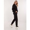 Moderné dámske športové tepláky kód CLM-DR-1275.30 (Farba Čierna, Veľkosť S)