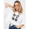 Dámska blúzka s podtlačou biela IT-BZ-JL07.71 (Farba Biela, Veľkosť ONE SIZE)