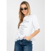 Dámska blúzka s podtlačou biela IT-BZ-JL08.73 (Farba Biela, Veľkosť ONE SIZE)