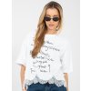 Dámska blúzka s podtlačou biela IT-BZ-JL08.73 (Farba Biela, Veľkosť ONE SIZE)